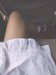 Embroided White Dress