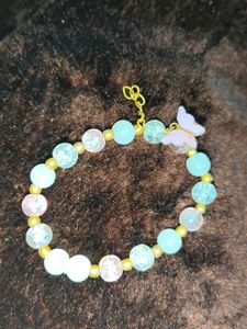 Butterfly Charm Beaded Bracelet
