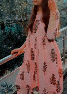 Floral Cotton Anarkali For Summer 💗