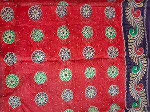 Pink &amp; Purple Cotton Print Saree (New)