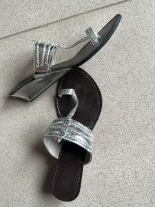Silver Kolapuri Sandals