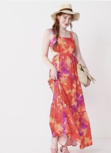 Junior SO Tiered Side Cutout Maxi Dress