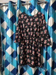❤‍🔥Black Floral Mini Dress