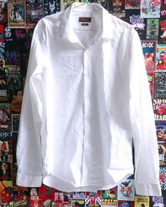 Zara Man White Superslim Fit Dress Shirt