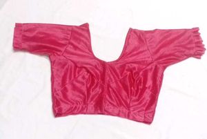 Pink Saree &amp; Blouse Set