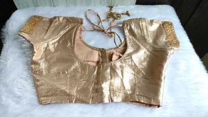 Gorgeous Embroidered Saree with Stitched Blouse