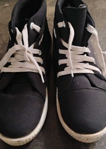 Black Canvas High Top Sneakers