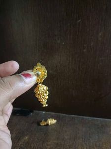 Gold Jhumka Earrings
