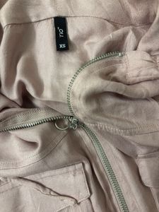 Pink Cropped Hoodie