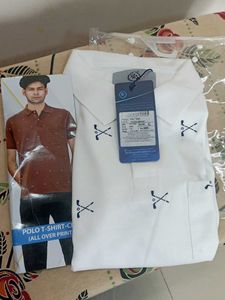 Golf Print Polo Shirt - New with Tags