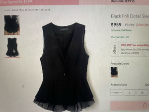 Chic Black Sleeveless Vest