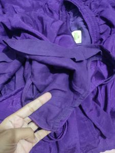 anayna Purple Kurta With Skirt Set