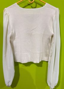 Elegant Cream Crop Top