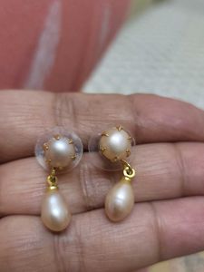 Real Pearl Ear Studs