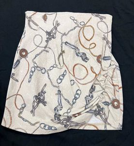 Patterned Mini Skirt