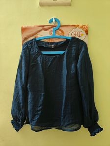 Navy Blue Full Sleeve Top