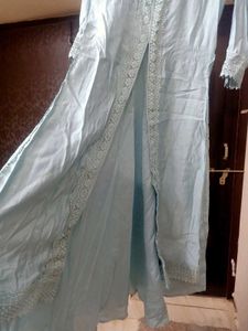 NEW SHARIFA BLUE ANARKALI KURTA