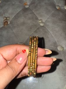 Set Of 4 Gold Tone Bangle