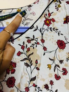 White Floral Avasa Frock