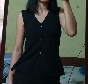 Black Vest Top.