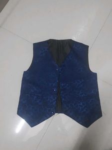 Blue Floral Vest