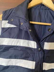Reversible Striped Navy blue jacket (S)
