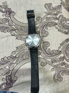 Casio Black Leather Watch