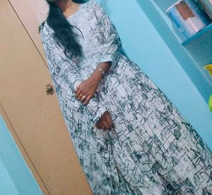 White And Black Dress With Dupatta