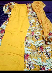 anarkali kurti plazo set with duptta