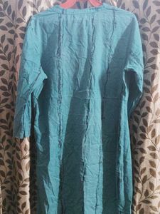 Teal Embroidered Kurti