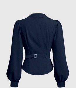 Classy Navy Blue Wrapup top