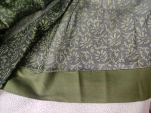 Green On Black Kota Silk Blend Printed Saree