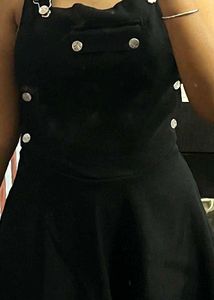 Cute Black dungaree Dress