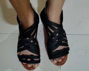Black Wedges Heels