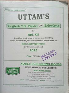 Uttam&#39;s English Y.B. Std XII Papers
