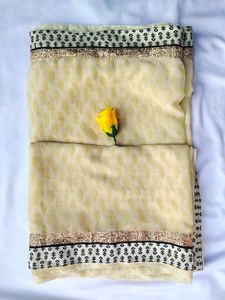 Elegant saree - Cream colour