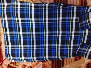 Red &amp; Black Checked Kurta