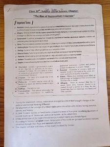 Class 10th Social Science Notes