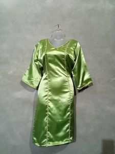 Green Satin Style Dress