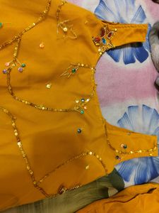 Butique Beautiful Mustard Sharara Set For Wome