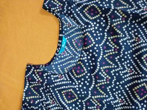 Patterned chundri kurta