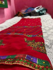 Teardrop Pattern Fabric Silk .Saree