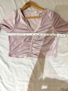 AERO Ribbed Cropped Long Sleeve Top