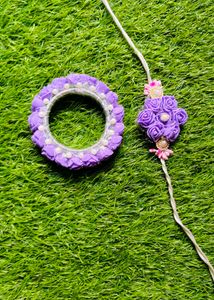 Floral Rakhi Set For Bhaiya Bhabhi