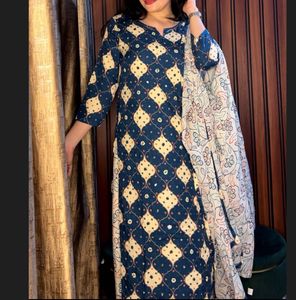 Sharara Kurta Set &amp; Dupatta With Handwork