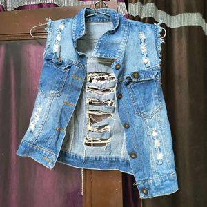 Denim Jacket With Chain