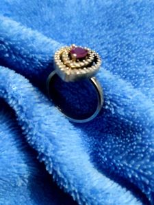 Teardrop Gemstone Silver Ring