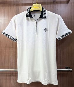 Vercase Black And White Geometric Trim Polo Shirt