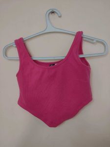 Dark Pink Crop Tank Top