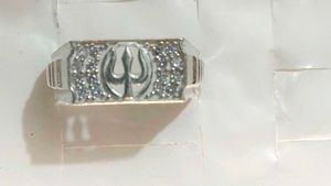 Trishul symbol pure silver Gents 💍